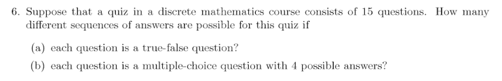 Solved 6. Suppose that a quiz in a discrete mathematics | Chegg.com