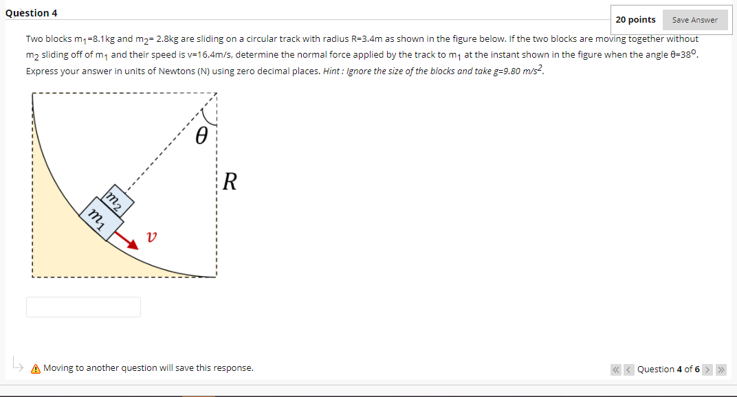 Solved Question 4 20 points Save Answer Two blocks my=8.1kg | Chegg.com