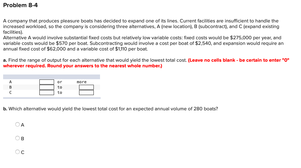 Solved Problem 84 A company that produces pleasure boats