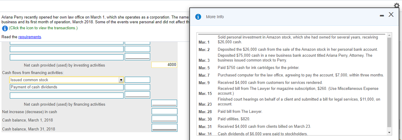 Solved D Statement Of Cash Flows Complete The Statement Chegg