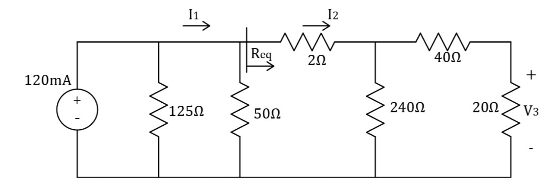 Solved Find The Values Of Req I1 I2 And V3 Of The Chegg