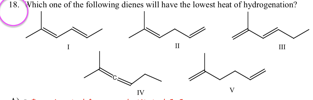 solved-18-which-one-of-the-following-dienes-will-have-the-chegg