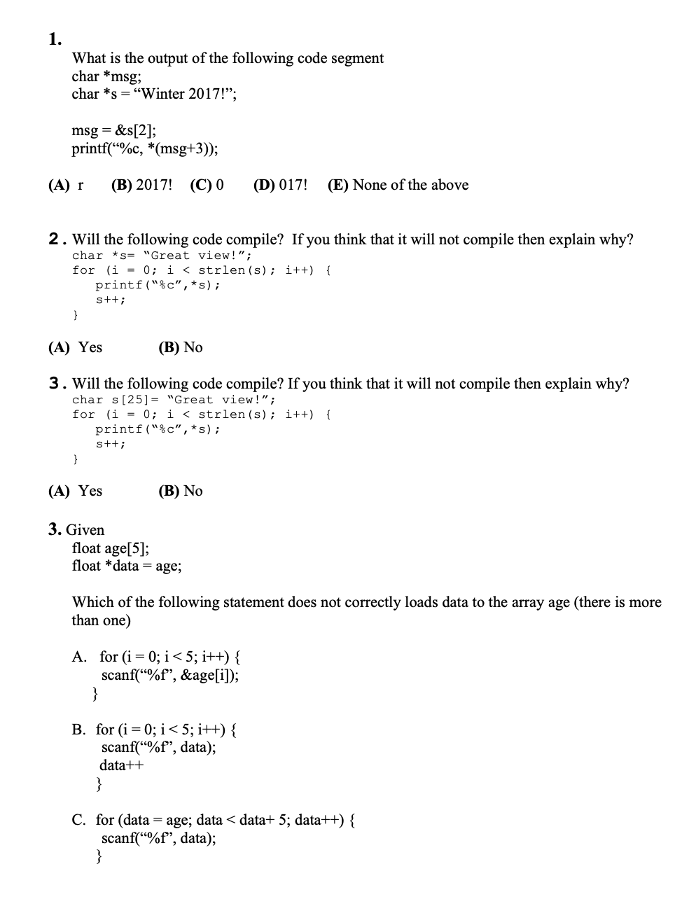 Solved What Is The Output Of The Following Code Segment C Chegg Com