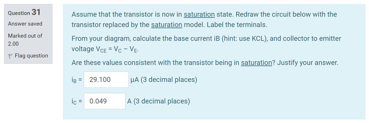 Solved In the figure below, the transistor Q1 has ß = 200, | Chegg.com
