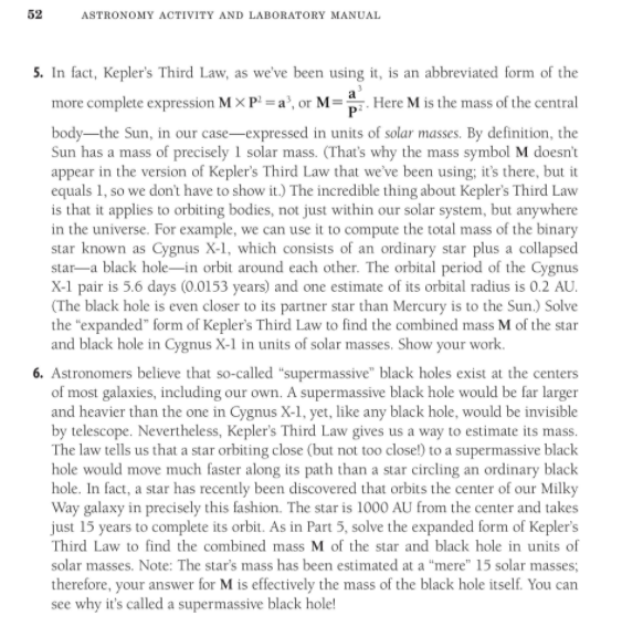 Solved ACTIVITY 10 Kepler's Third Law In the previous | Chegg.com