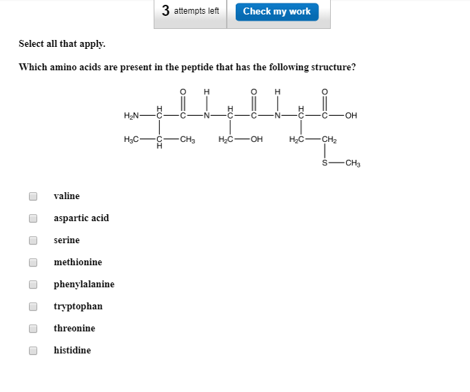 Solved 3 attempts left Check my work Select all that apply. | Chegg.com