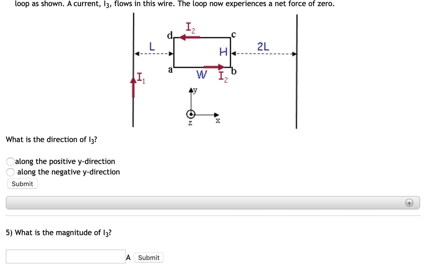 Solved Wire and Rectangular Loop 1 2 3 4 5 6 A rectangular | Chegg.com