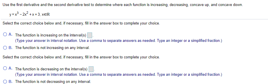 Solved Use the first derivative and the second derivative | Chegg.com