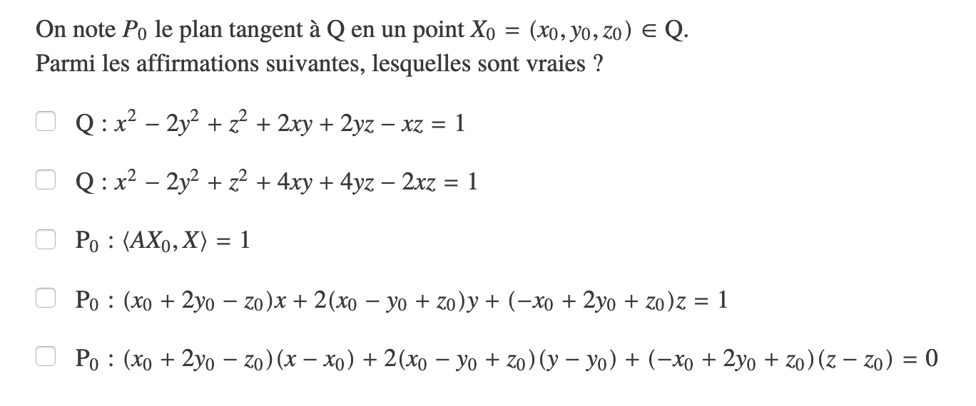 Quadric A Let Q Be The Quadratic Form Whose Matri Chegg Com