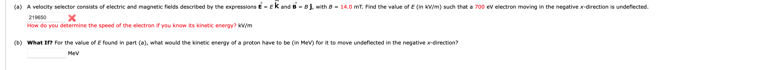 Solved How do you determine the speed of the electron if you | Chegg.com