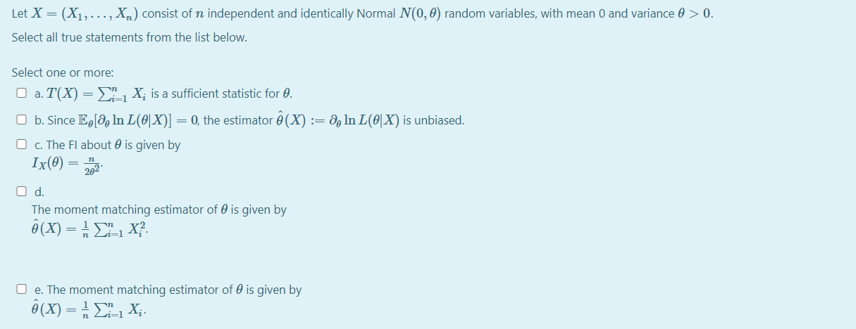 Solved Let X X1 Consist Of N Independent And I Chegg Com