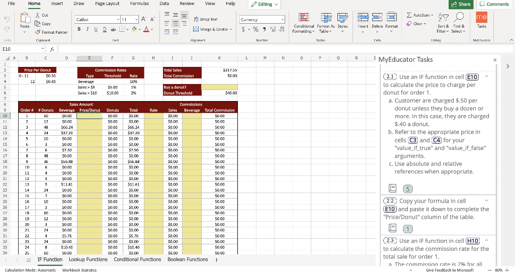 Solved File Home Insert Draw Page Layout Formulas Data | Chegg.com