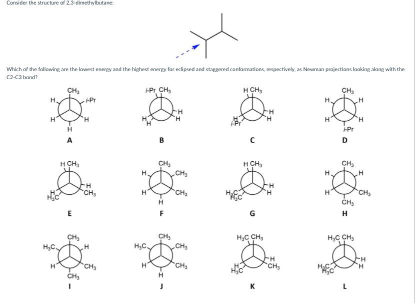 Solved Consider the structure of 2,3dimethylbutane Which