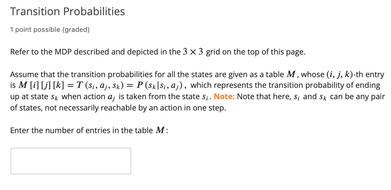 Recall the MDP from the lecture. +1 -1 Agent's | Chegg.com