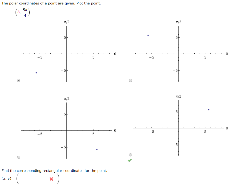 Solved The polar coordinates of a point are given. Plot the | Chegg.com
