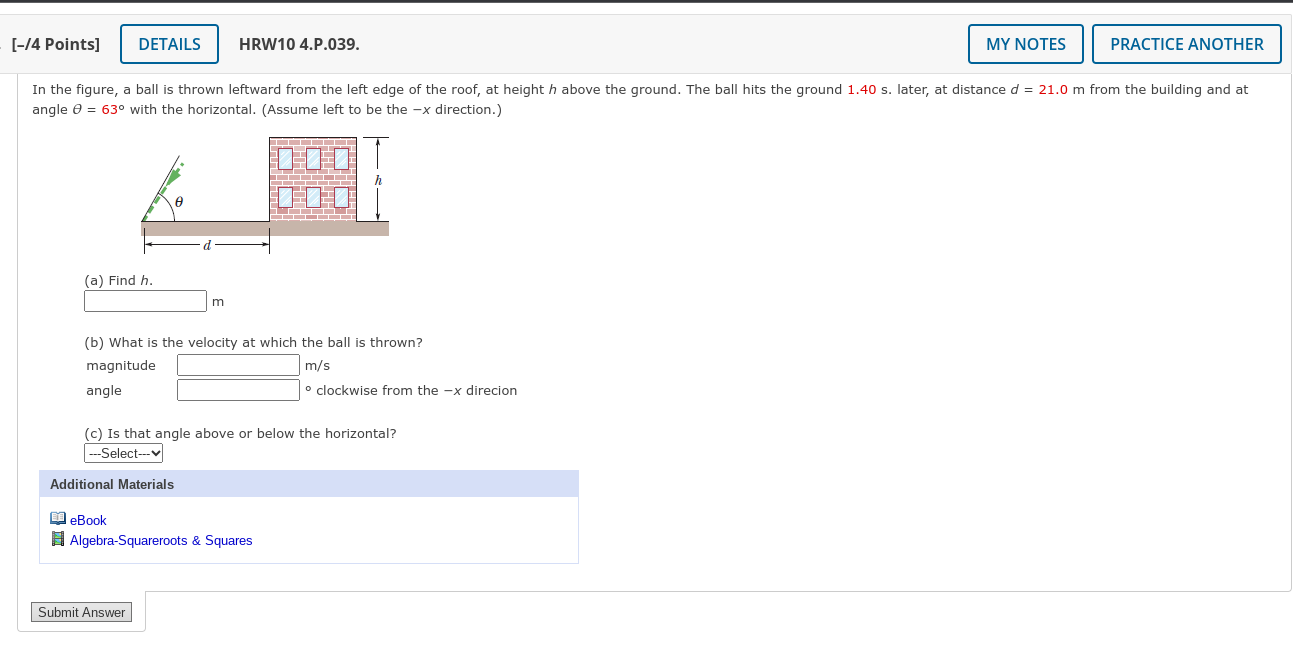 Solved angle θ=63∘ with the horizontal. (Assume left to be | Chegg.com