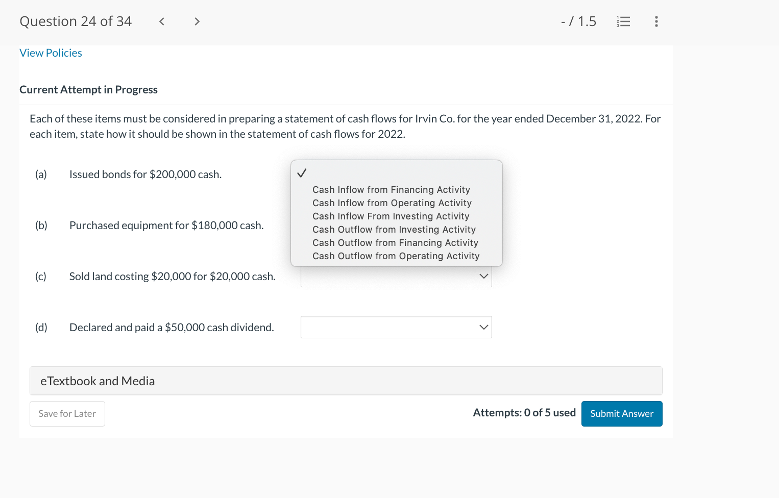 Solved Each of these items must be considered in preparing a