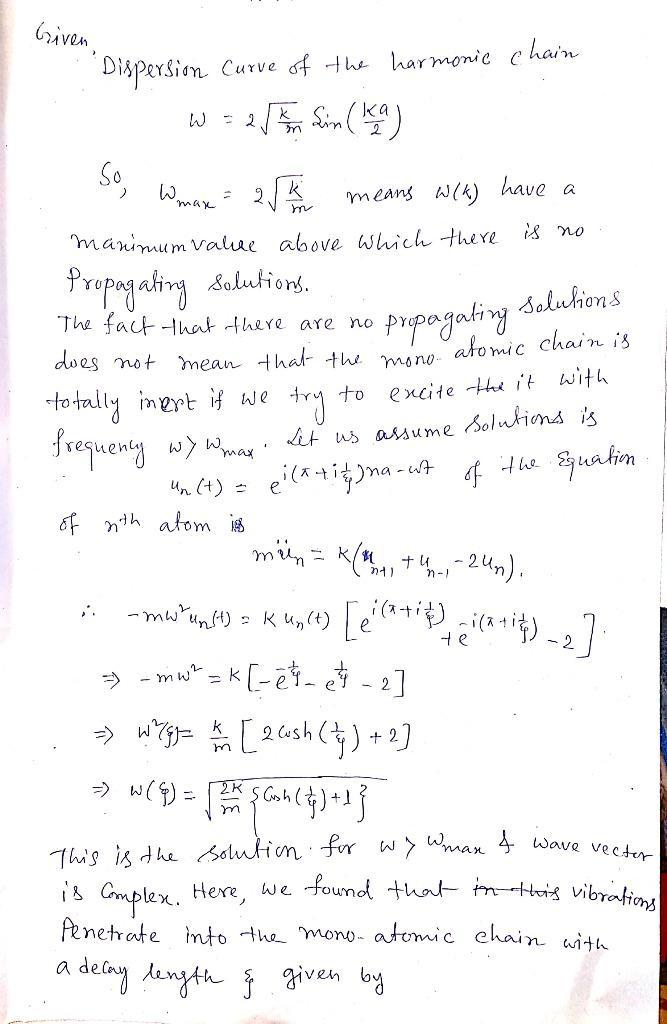 Solved (9.4) Decaying Waves one moves away from the point | Chegg.com