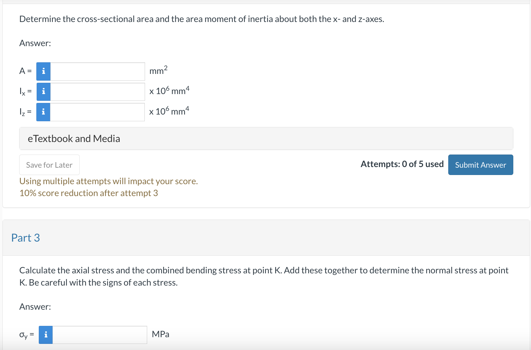 Solved Cut a cross-section through point K and determine the | Chegg.com