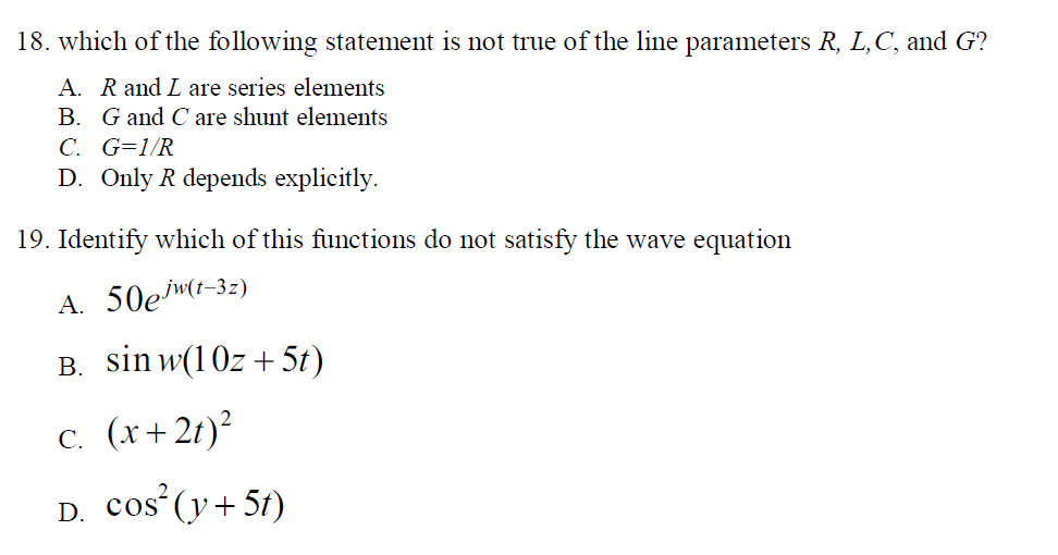 Solved 18 Which Of The Following Statement Is Not True O Chegg Com