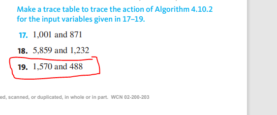 Solved Algorithm 4.10.2 Euclidean Algorithm [Given Two | Chegg.com