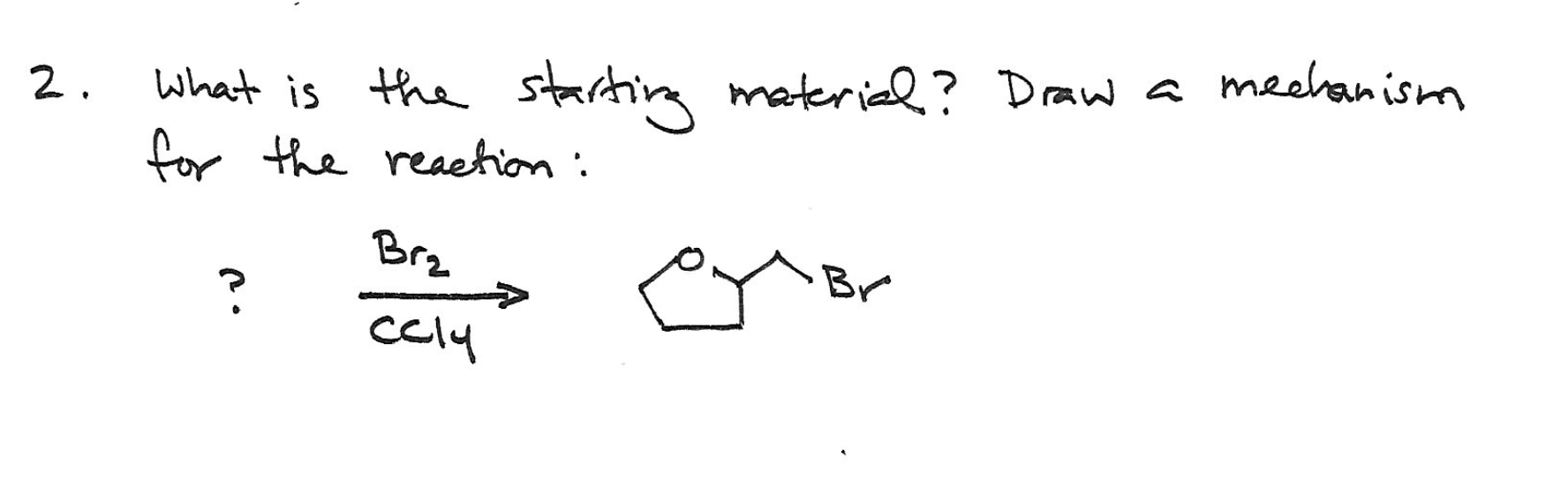 Solved What is the starting material? draw a mechanism for | Chegg.com