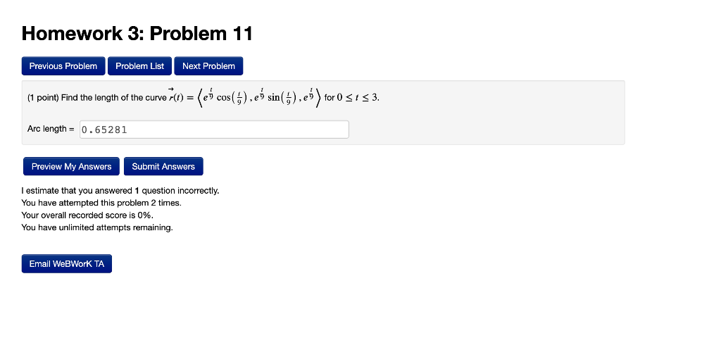 Solved Homework 3: Problem 11 Previous Problem Problem List | Chegg.com