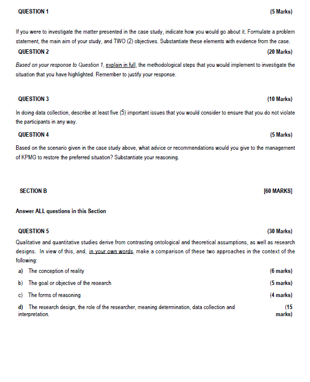 Solved Read the case study below and answer ALL questions | Chegg.com