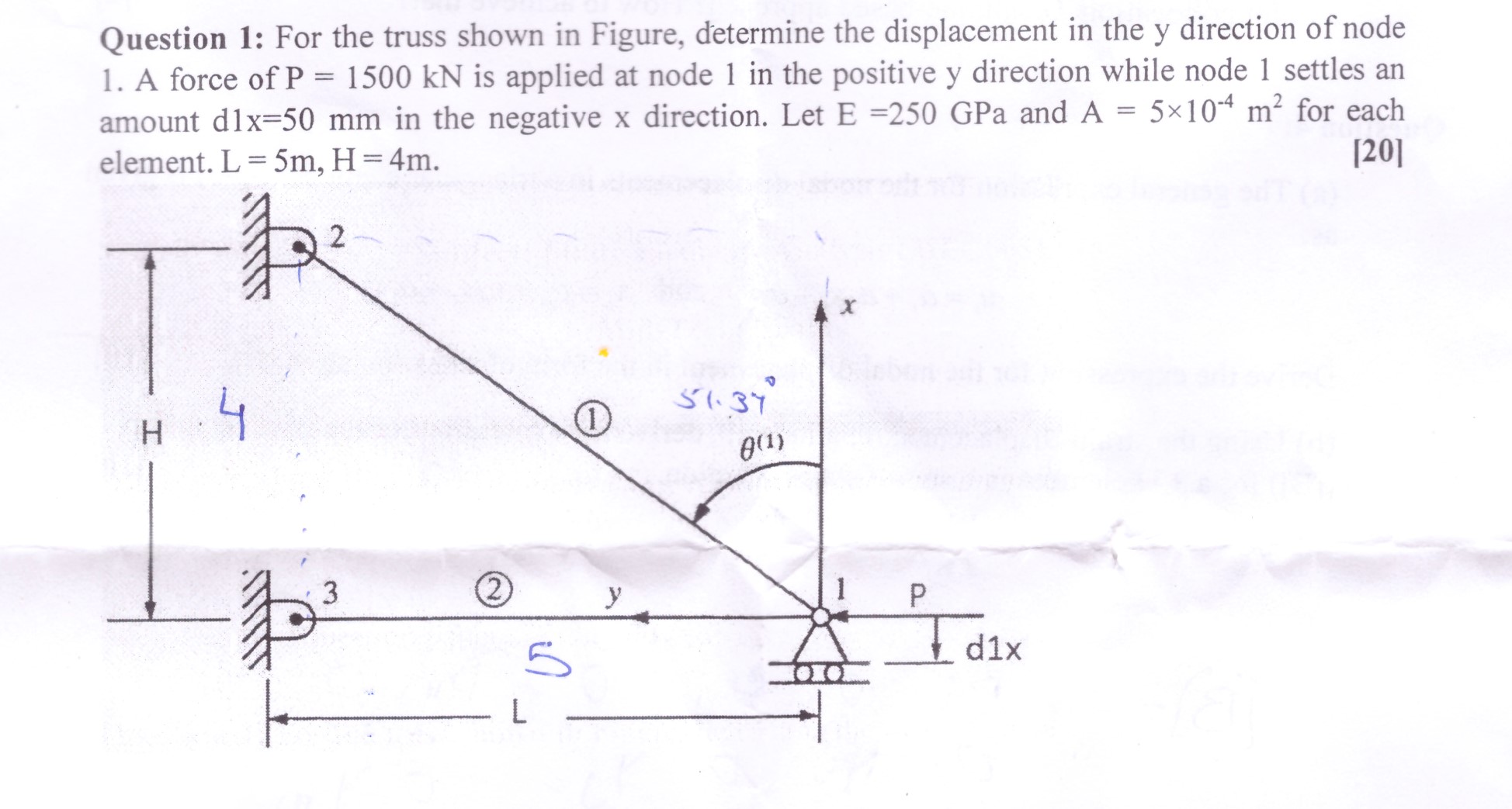 Solved Question 1: For the truss shown in ﻿Figure, determine | Chegg.com