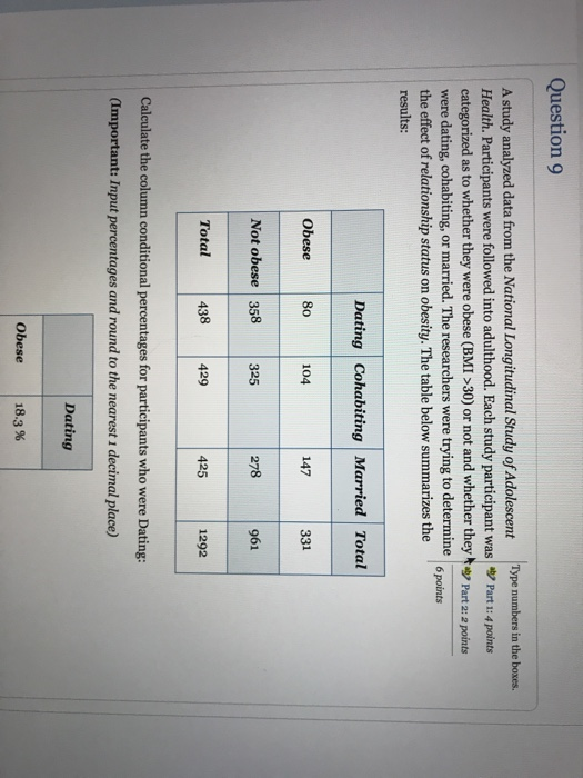 Solved Question 6 A researcher wants to determine if | Chegg.com
