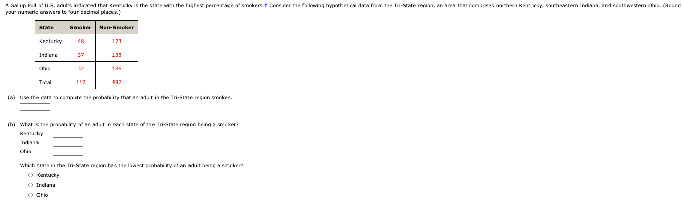 Solved A Gallup Poll Of U.S. Adults Indicated That Kentucky | Chegg.com
