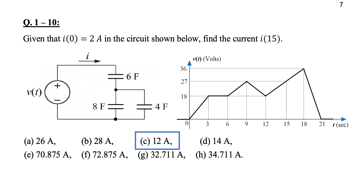 Solved Q 1 10 Given That I 0 2 A In The Circuit Sho Chegg Com