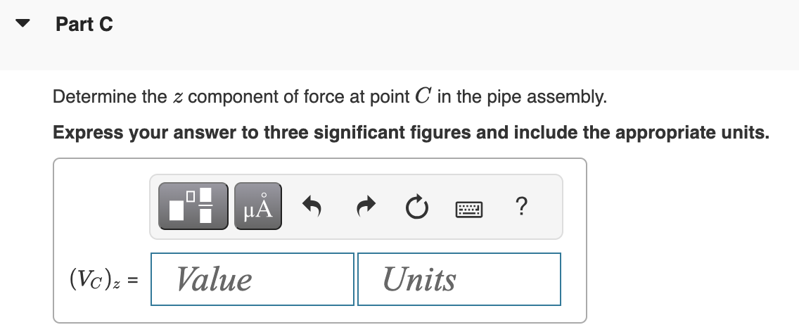 Solved Determine the x component of moment at point C in the | Chegg.com