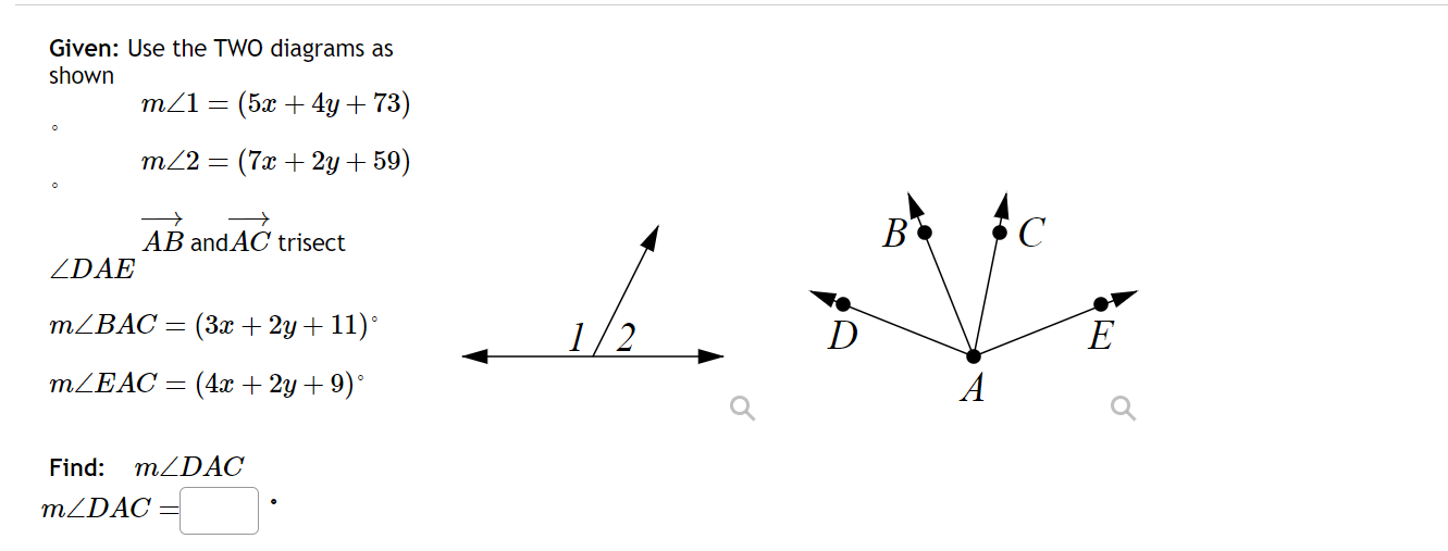 Solved Given: Use the TWO diagrams as shown | Chegg.com