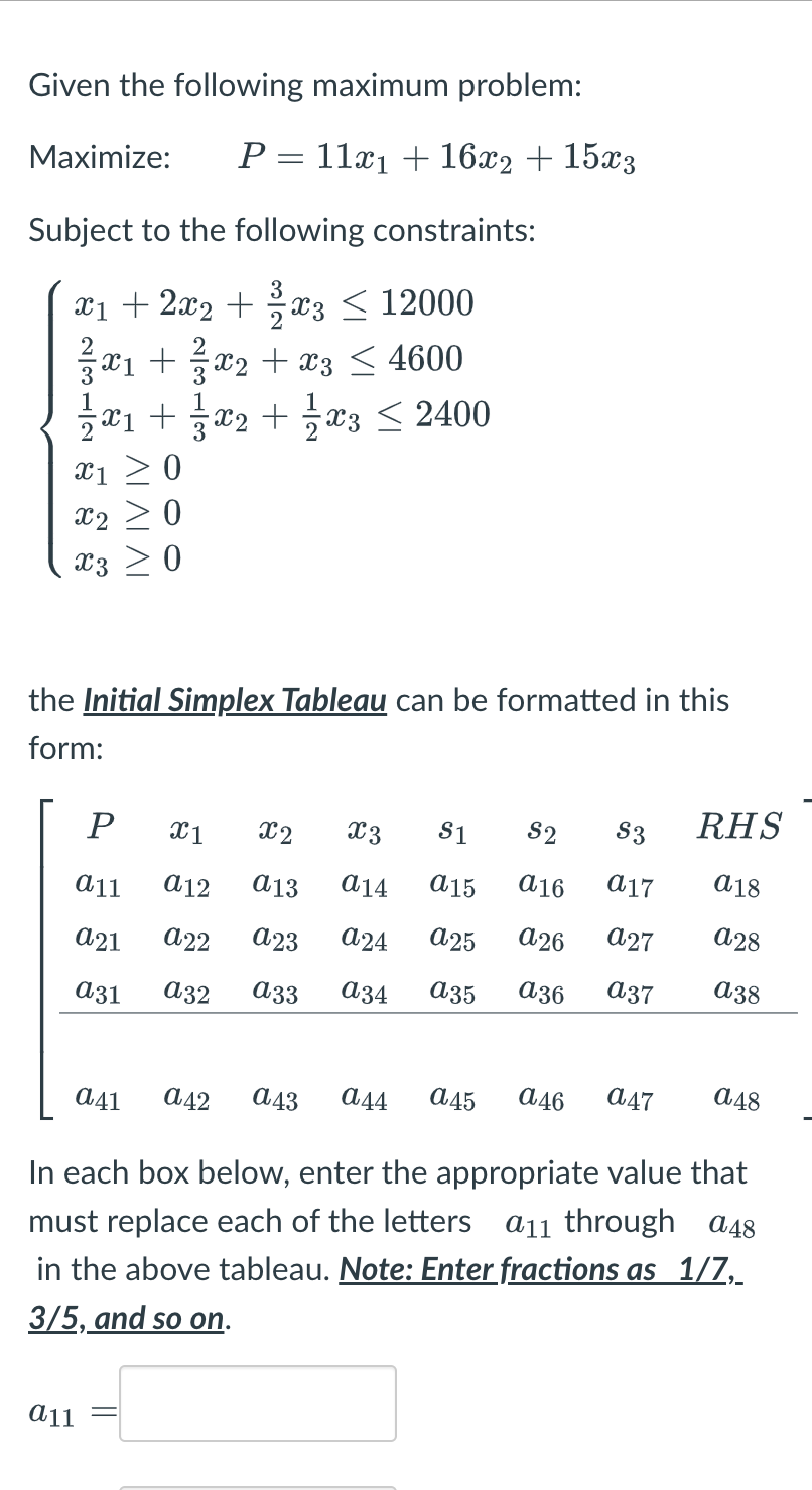 Solved Given The Following Maximum Problem: Maximize: | Chegg.com