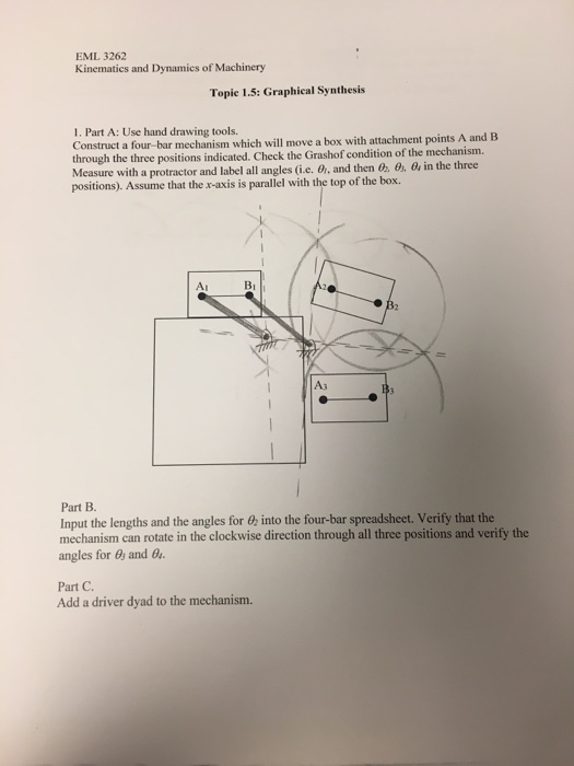 Solved Use Hand Drawing Tools. A And B Construct A Four-bar | Chegg.com