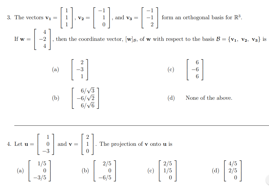 Solved 1. Find The Determinant Of The Matrix A, Given By ſi | Chegg.com