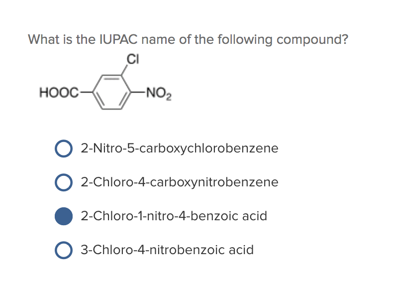 Solved What is the IUPAC name of the following compound? CI 