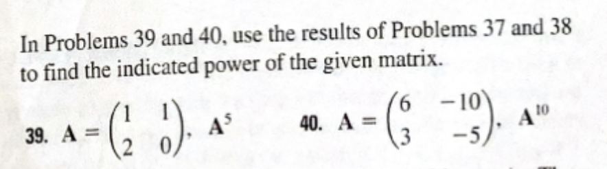 Solved In Problems 39 and 40, use the results of Problems 37 | Chegg.com