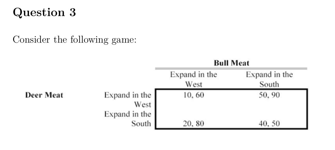 Solved Consider question 3 from the Game Theory review | Chegg.com