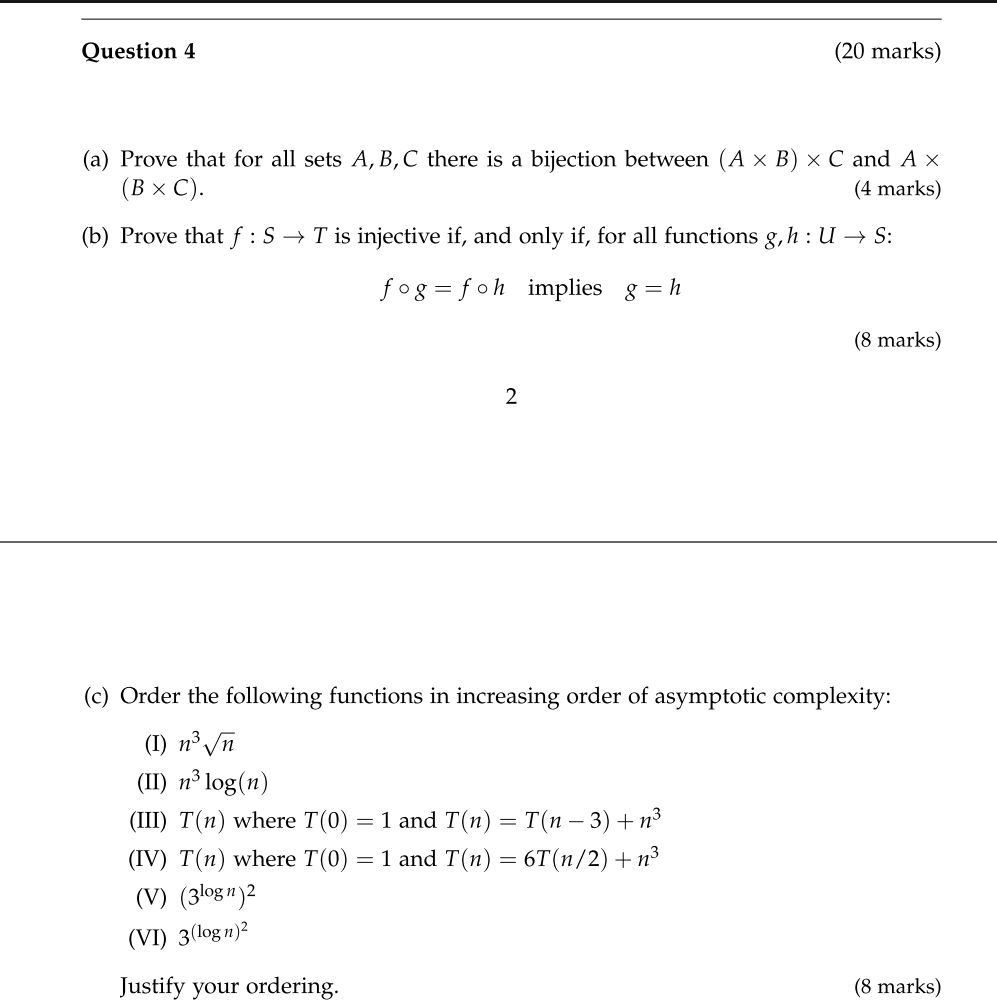 Solved Question 4 Marks A Prove That For All Sets Chegg Com