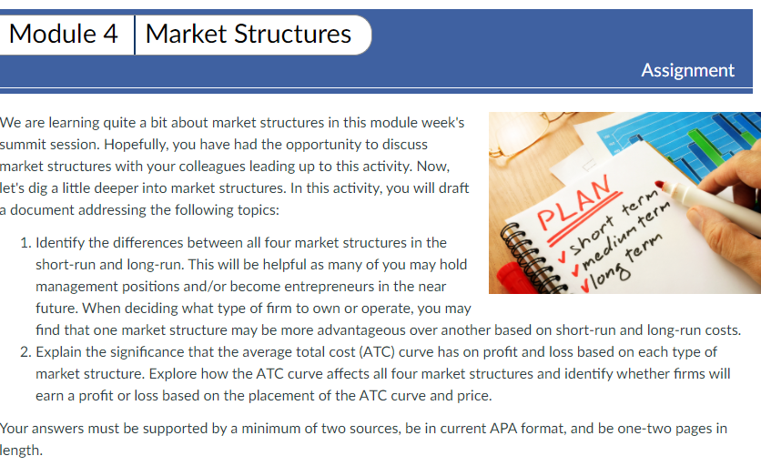 market structures assignment