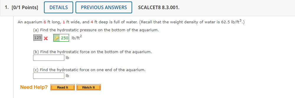 Solved An aquarium 6ft long, 1ft wide, and 4ft deep is full | Chegg.com