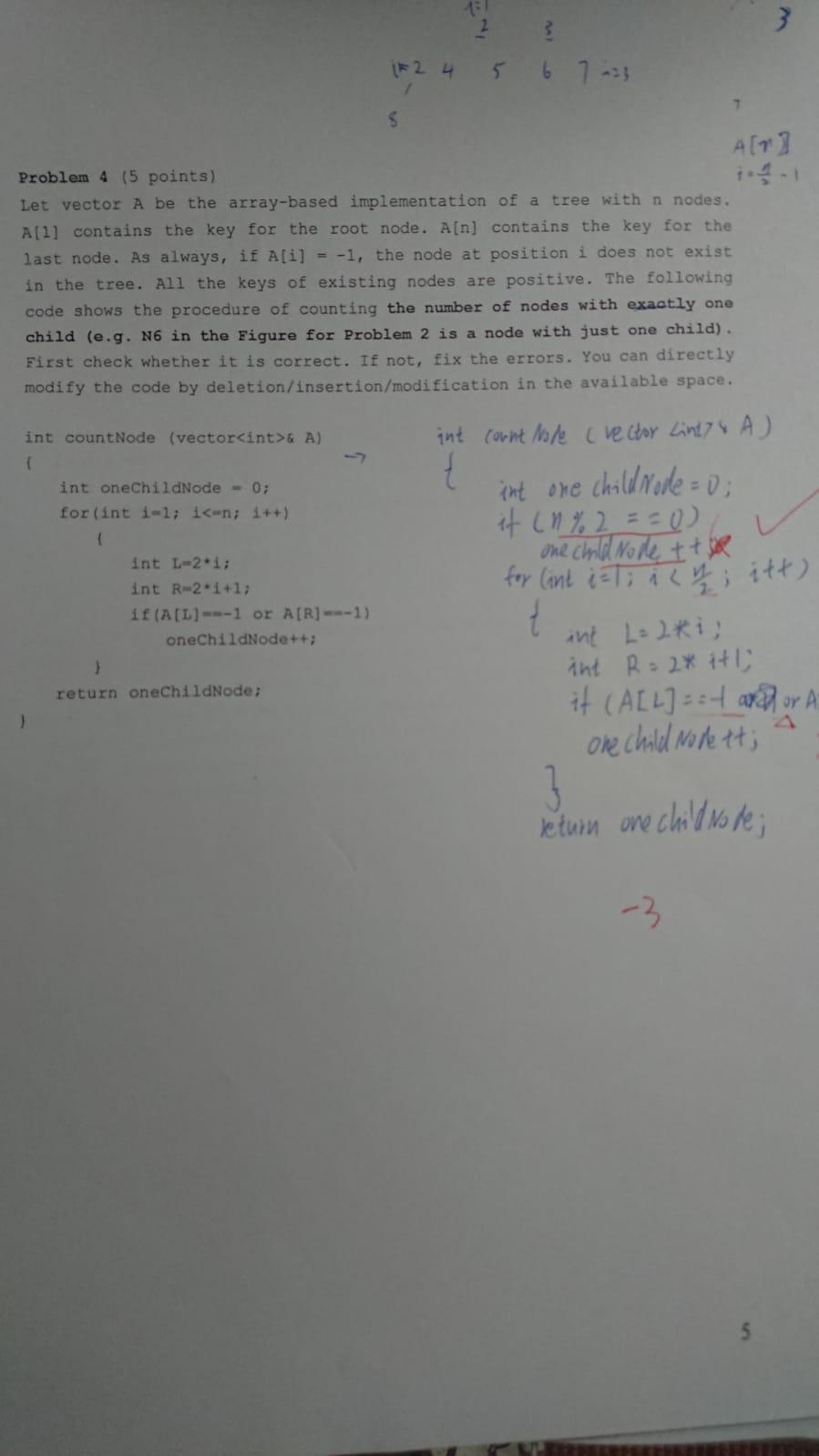 Solved 3 2 5 6 73 (+2 4 $ A[r] Problem 4 (5 points) Let | Chegg.com