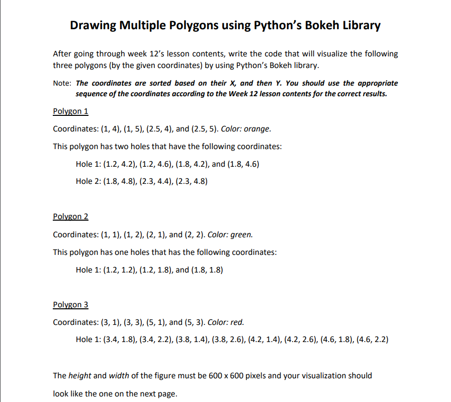 Drawing Multiple Polygons Using Python's Bokeh | Chegg.com