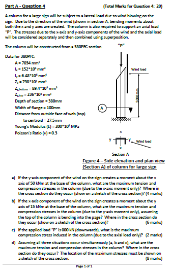 Part A Question 4 Total Marks For Question 4 Chegg Com