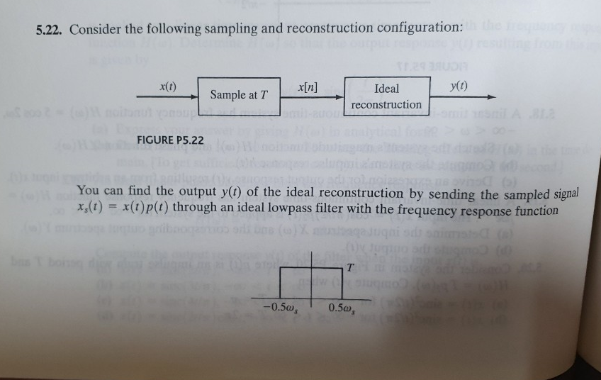 Solved 5.22. Consider the following sampling and | Chegg.com