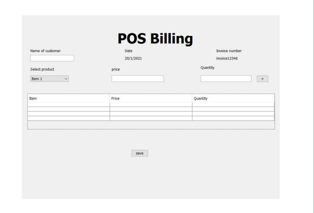 Solved In the POS billing screen you have to enter the name | Chegg.com