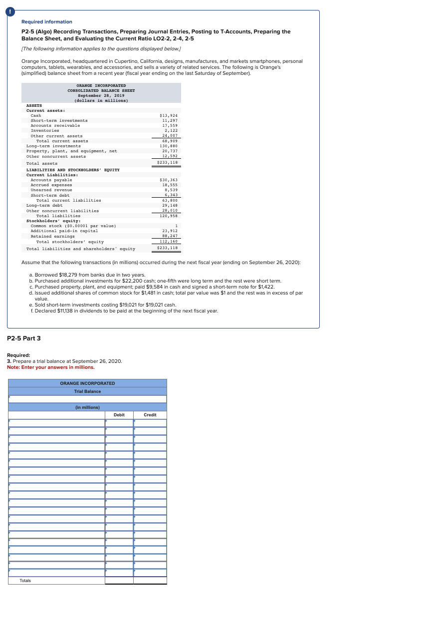 E2-5 (Algo) Determining Financial Statement Effects | Chegg.com