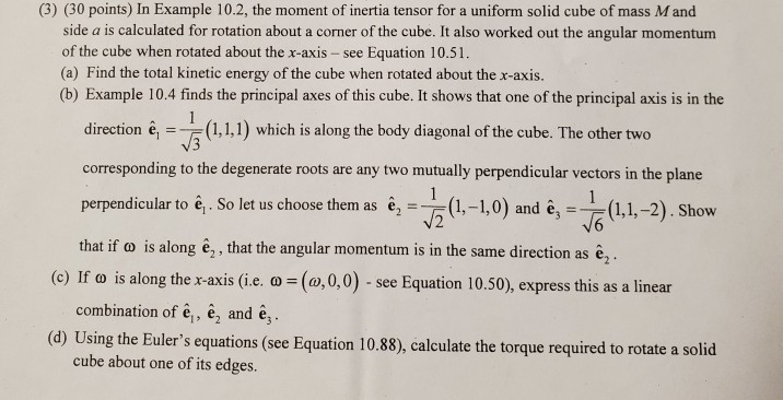 3 30 Points In Example 10 2 The Moment Of Ine Chegg Com